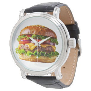 SlipperyJoe's overdonderende gestapelde hamburger Horloge