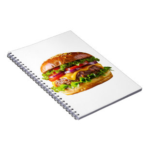 SlipperyJoe's overdonderende gestapelde hamburger Notitieboek