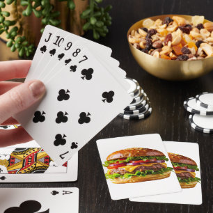SlipperyJoe's overdonderende gestapelde hamburger Pokerkaarten