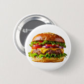 SlipperyJoe's overdonderende gestapelde hamburger  Ronde Button 5,7 Cm (Voorkant /achterkant)