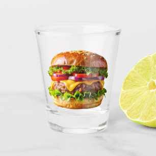 SlipperyJoe's overdonderende gestapelde hamburger Shot Glas