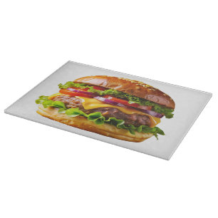 SlipperyJoe's overdonderende gestapelde hamburger Snijplank