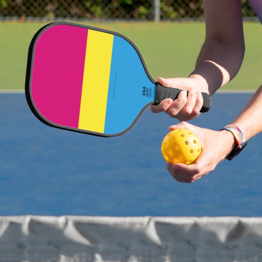 SlipperyJoe's panseksuele pride vlag Pickleball Paddle (Insitu)