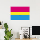 SlipperyJoe's panseksuele pride vlag Poster (Thuiskantoor)