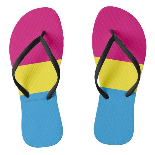 SlipperyJoe's panseksuele pride vlag Teenslippers (Voetbed)