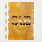 SlipperyJoe's petit ours mot orange-brun pro (Devant)