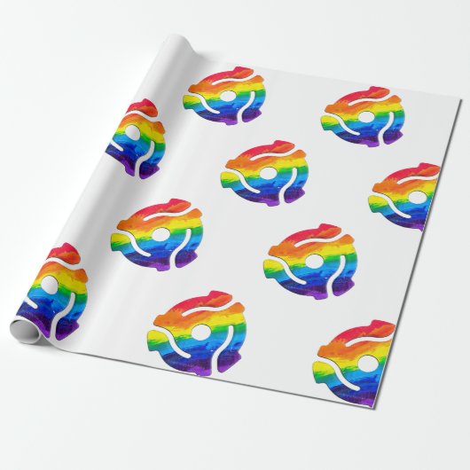 SlipperyJoe's plastic 45 RPM-recordadaptervibran Cadeaupapier (Uitgerold)