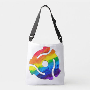 SlipperyJoe's plastic 45 RPM-recordadaptervibran Crossbody Tas