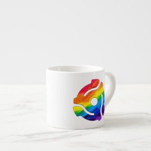 SlipperyJoe's plastic 45 RPM-recordadaptervibran Espresso Kop