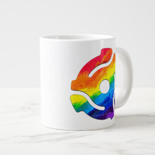 SlipperyJoe's plastic 45 RPM-recordadaptervibran Extra Grote Beker