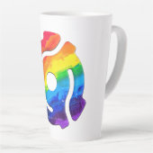 SlipperyJoe's plastic 45 RPM-recordadaptervibran Latte Mok (Rechterhoek)