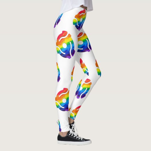 SlipperyJoe's plastic 45 RPM-recordadaptervibran Leggings (Rechts)