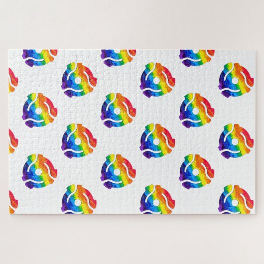 SlipperyJoe's plastic 45 RPM-recordadaptervibran Legpuzzel (Horizontaal)