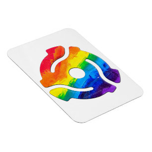 SlipperyJoe's plastic 45 RPM-recordadaptervibran Magneet