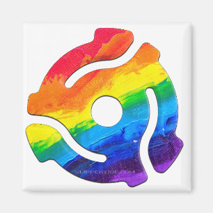 SlipperyJoe's plastic 45 RPM-recordadaptervibran Magneet