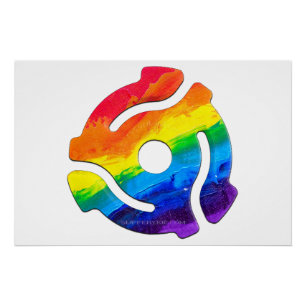 SlipperyJoe's plastic 45 RPM-recordadaptervibran Perfect Poster