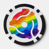 SlipperyJoe's plastic 45 RPM-recordadaptervibran Poker Chips (Achterkant)