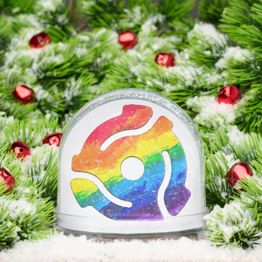 SlipperyJoe's plastic 45 RPM-recordadaptervibran Sneeuwbol (Kerstmis)