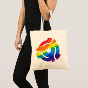 SlipperyJoe's plastic 45 RPM-recordadaptervibran Tote Bag