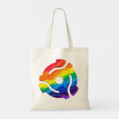 SlipperyJoe's plastic 45 RPM-recordadaptervibran Tote Bag (Achterkant)