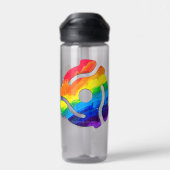 SlipperyJoe's plastic 45 RPM-recordadaptervibran Waterfles (Achterkant)