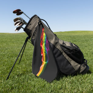 SlipperyJoe's pluim van regenboogenergie damp ving Golfhanddoek