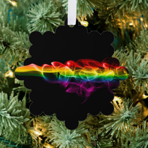 SlipperyJoe's pluim van regenboogenergie damp ving Ornament Kaart