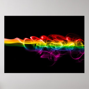 SlipperyJoe's pluim van regenboogenergie damp ving Poster