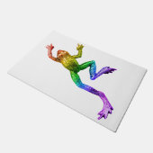 SlipperyJoe's Pride Frog beeldje Levendige kleuren Deurmat (Schuin)