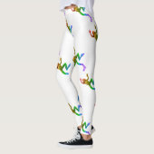 SlipperyJoe's Pride Frog beeldje Levendige kleuren Leggings (Links)