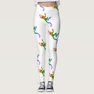 SlipperyJoe's Pride Frog beeldje Levendige kleuren Leggings