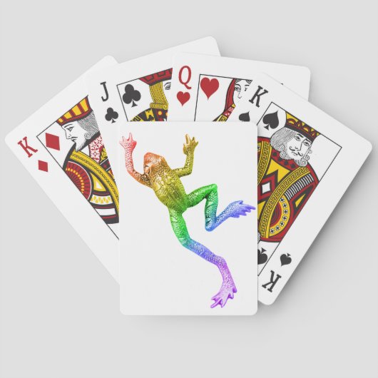 SlipperyJoe's Pride Frog beeldje Levendige kleuren Pokerkaarten (Achterkant)