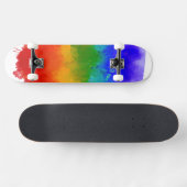SlipperyJoe's pride splatter regenboog kleuren lev Skateboard (Horizontaal)