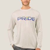 SlipperyJoe's pride word metallic letters radiates Tri-Blend Shirt (Voorkant volledig)