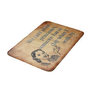 SlipperyJoe's Prinses klap lopen grappig jaren 50  Badmat