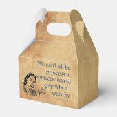 SlipperyJoe's Prinses klap lopen grappig jaren 50  Bedankdoosjes (Achterkant)