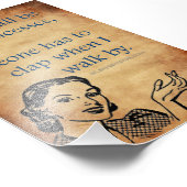 SlipperyJoe's Prinses klap lopen grappig jaren 50 Foto Afdruk (Hoek)