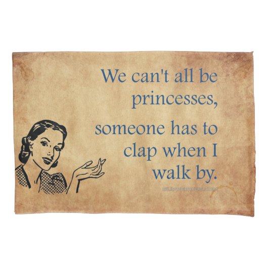 SlipperyJoe's Prinses klap lopen grappig jaren 50  Kussensloop (Voorkant)