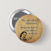 SlipperyJoe's Prinses klap lopen grappig jaren 50 Ronde Button 5,7 Cm (Voorkant /achterkant)