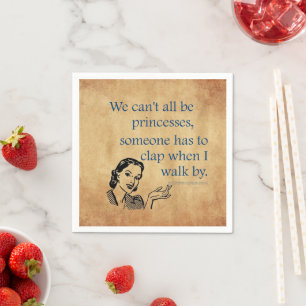 SlipperyJoe's Prinses klap lopen grappig jaren 50  Servet