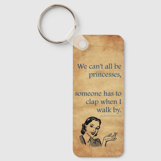 SlipperyJoe's Prinses klap lopen grappig jaren 50 Sleutelhanger (Voorkant)