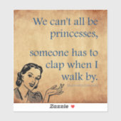 SlipperyJoe's Prinses klap lopen grappig jaren 50  Sticker (Vel)