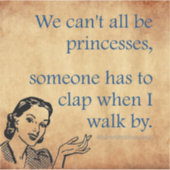 SlipperyJoe's Prinses klap lopen grappig jaren 50  Sticker (Voorkant)