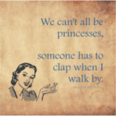 SlipperyJoe's Prinses klap lopen grappig jaren 50  Sticker (Voorkant)