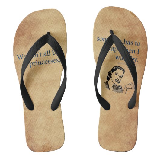 SlipperyJoe's Prinses klapt lopend grappig 50s vin Teenslippers (Voetbed)