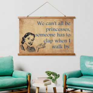 SlipperyJoe's prinsessen klappen vintage poster re Hangend Wandkleed