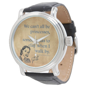 SlipperyJoe's prinsessen klappen vintage poster re Horloge