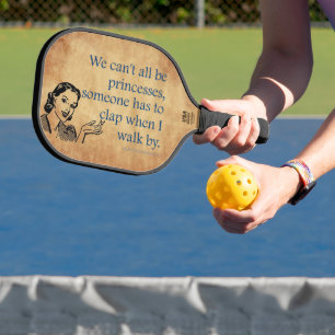 SlipperyJoe's prinsessen klappen vintage poster re Pickleball Paddle