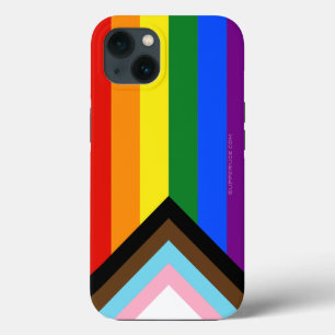 SlipperyJoe's Progress Pride-vlag zes klassieke ho iPhone 13 Hoesje