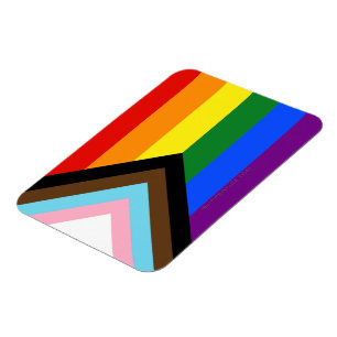 SlipperyJoe's Progress Pride-vlag zes klassieke ho Magneet